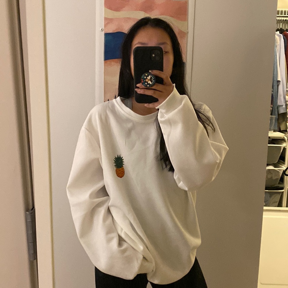 White Sweater Crewneck